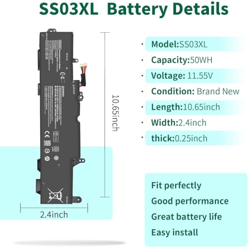 Image of SS03XL 933321-855 Battery for HP EliteBook 840 G5,EliteBook 730 735 740 745 830 846 G5, 735 745 830 840 G6 ZBook 14U G6 HSN-I13C-4 HSN-112C HSTNN-LB8G 932823-421 932823-1C1 SS03050XL (SS03XL)