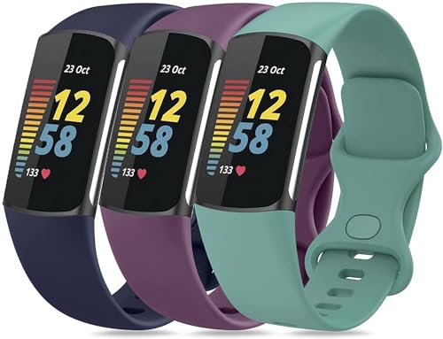 Panda Bobo Compatible with Fitbit Charge 5 Charge 6 strap Replacement Band Classic Wristband Women Men Small large (Large - Image 2
