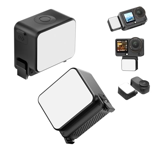 ULANZI LM24 Mini lumière vidéo pour DJI Osmo Action 6/Osmo Nano, Lampe Vidéo de Remplissageavec Fixation Magnétique Rapide, lumière Photo avec Batterie...