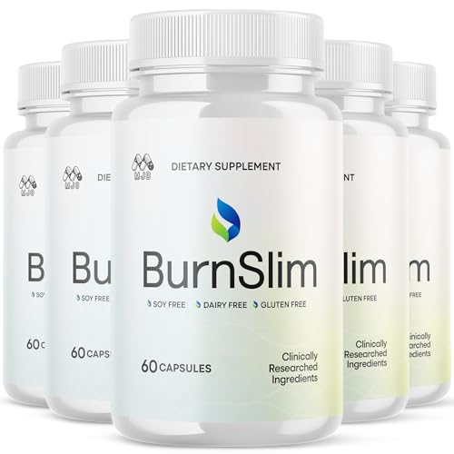 Image of (5 Pack) Burn Slim Capsules, Official Burnslim Pills with All Natural Ingredients, Advanced Burn Slim Health and Wellness Supplement Supporting Active Lifestyle for Women and Men (300 Capsules)