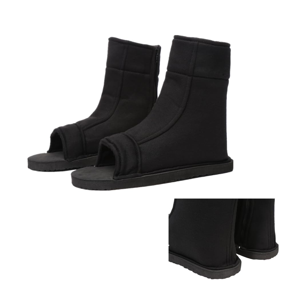 TYRHDJZQ Anime Cosplay Black Shoes Adult Accessory Shoes Halloween Accessories (EUR 38#)