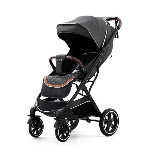 YAZOCO Silla de paseo Plegable Silla de paseo ligera 0-25kg Carrito bebe Fundas para pies, mosquiteros, cubiertas de lluvia (Negro)