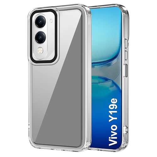 Image of amazon basics Back Case Cover for Vivo Y19e | Compatible for Vivo Y19e Back Cover | Case Cover with Camera Protection | (TPU + PC | Transparent)