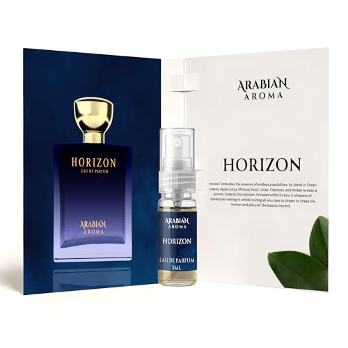 Image of Arabian Aroma Horizon Men's Perfume | Fresh and Long-Lasting Fragrance | Refreshing fragrance for men | Eau De Perfume | Long Lasting Perfumes for Men (5 ml)