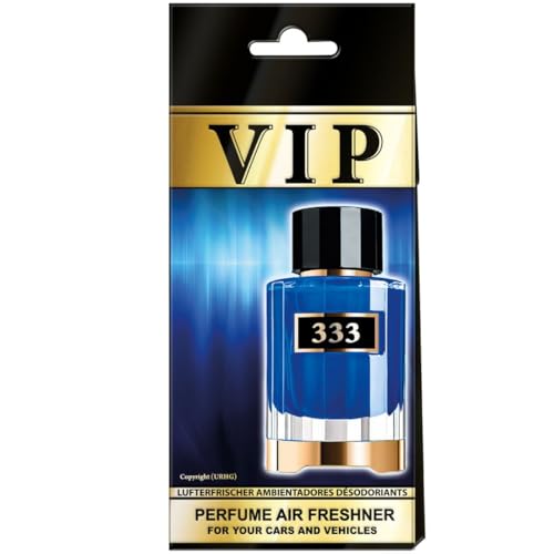 VIP Paquete de 5 | Ambientador Perfume VIP 33 – Inspirado en SaffronLazuliHerrera33 | Fragancia unisex intensa y especiada | Esencia perfume premium para coche, armario, habitación, filtro