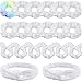 Produktbild VENUSTE Weiße Haargummis Scrunchies für Batik, DIY Baumwollschleife, Haargummis, Stirnbänder, 3 Arten von Partyaktivitäten Haarschmuck für Mädchen und Damen, Tie dye, 20 Stück