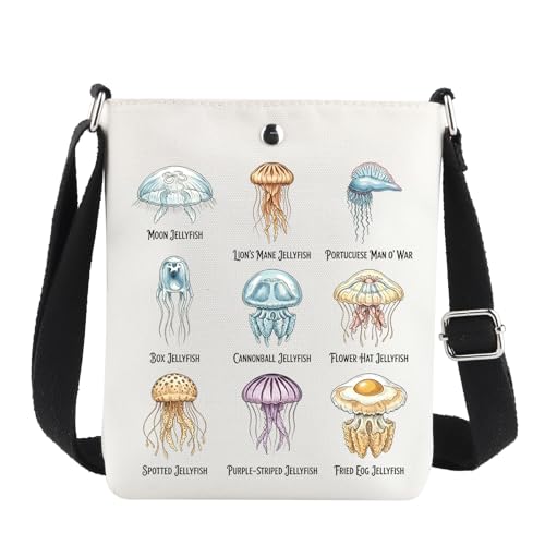Sac à bandoulière méduse MYSOMY pour passionnés de la vie marine en gelée de mer
