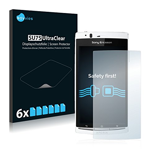savvies Protection Ecran Compatible avec Sony Ericsson Xperia Arc S LT18i (6 Pièces) - Film Protection Ultra Clair