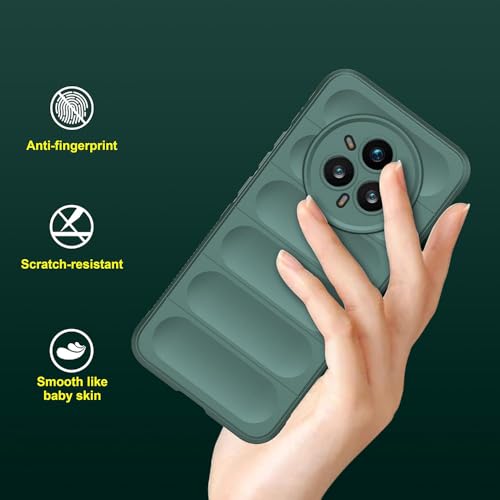 Image of Amazon Brand-Solimo Mobile Cover for Realme 14 Pro 5G | Full Camera Protection | Liquid Silicon Case | Flexible Bumper Case for Realme 14 Pro 5G (Green)
