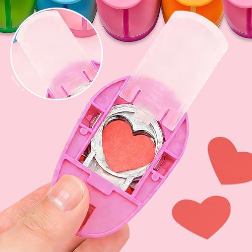 VVQWCY 5 Stück Papier Stanzer Kinder, Ausstanzer Motivstanzer Groß Set, Papierstanzer Kinder Stanzen Motivlocher Enthält Orchideen Bonbon Fünfblättrige Blumen Kirschblüten und Herzmotive