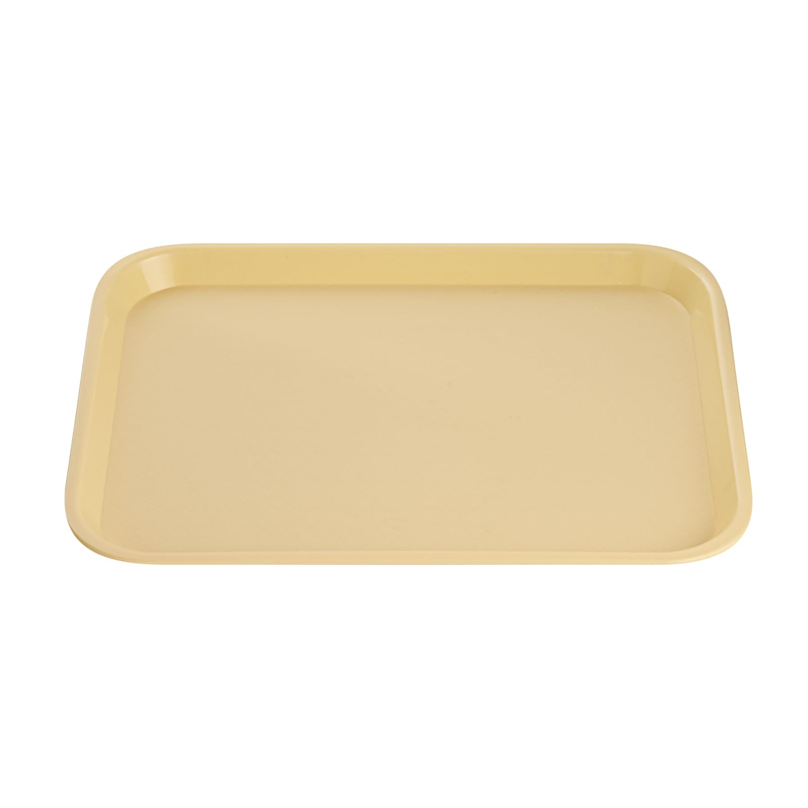 RW Base Bandejas de comida rápida de 10 x 14 pulgadas, 10 bandejas resistentes para almuerzo de cafetería, ligeras, antideslizantes, bandejas de plástico beige, esquinas redondeadas, para restaurantes