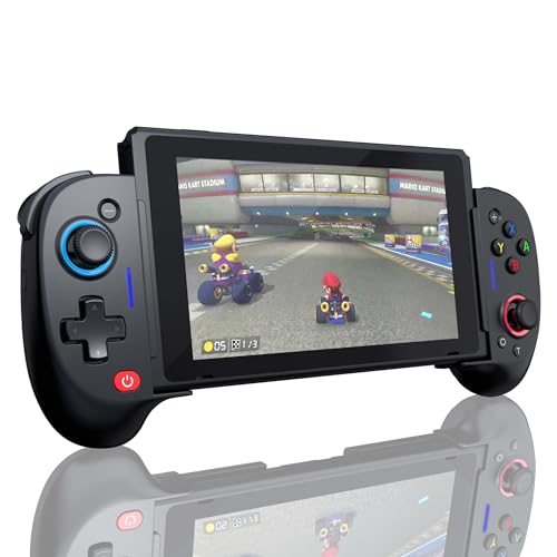 Switch Controllers, One-Piece Joypad Replacement Switch/Switch OLED Suitable for Handheld Mode, Adjustable Turbo and Dual Vibration， Ergonomic,6-Axis Gyro,compatible programming Function