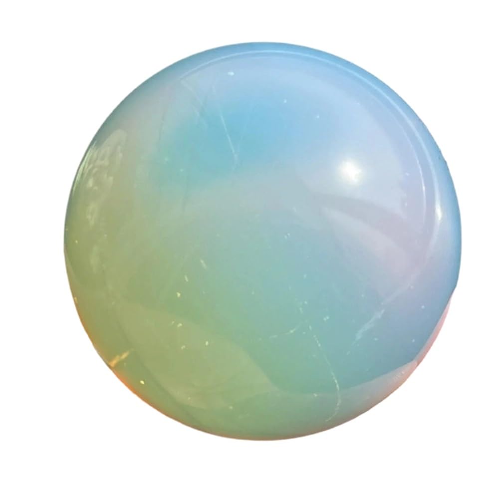 HAOYUNS Beautiful Natural Opalite Hand Carved Quartz Crystal Sphere - 40-50mm Decorative Ball for Home and Office