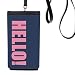 Hello Quote Black Encourage Positive Phone Wallet Purse Hanging Mobile Pouch Black Pocket
