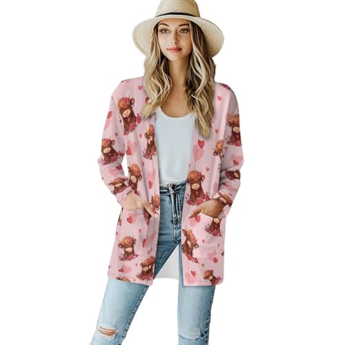 Image of Cardigan for Women Long Sweater Open Front Sweaters Fashion Lightweight Cardigans with Pockets
