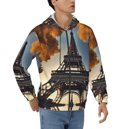 Sweat à capuche homme Tour Eiffel imprimé Paris pour vos sorties en ville