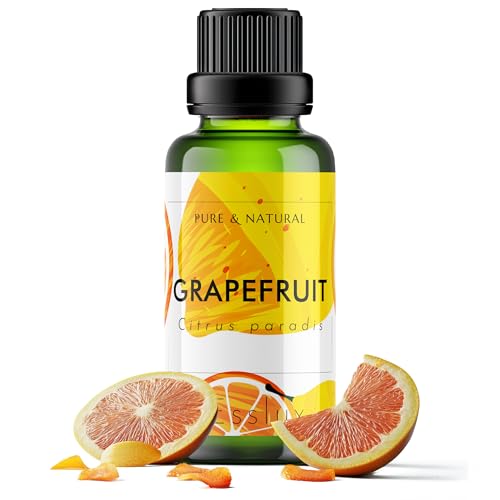Image of Esslux Grapefruit Essential Oil for Oily Skin - Therapeutic Grade Grapefruit Oil - Perfect for Skin Cleanse, Hair Growth & Mood Uplifting - Use in Diffuser or on Skin & Hair - 90 ML
