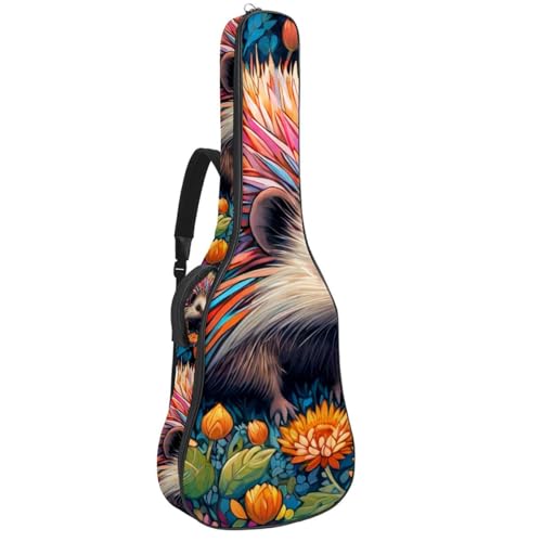 Sac pour guitare acoustique 40/41 pouces étanche à motif hérisson multicolore