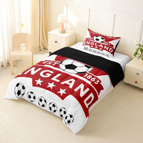 Image of Feelyou Football Soccer Comforter Set Twin Size Bedding Set