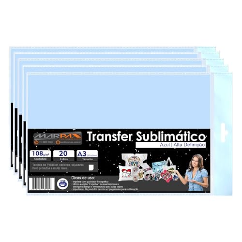 Papel para sublimação Azul A3 297x420mm Marpax 100 folhas