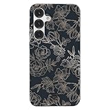 VELVET CAVIAR Designed for Samsung Galaxy S25 Plus Case - [8ft Drop Tested] - Cute Protective Case for Women (Floral Rose Gold Flowers)