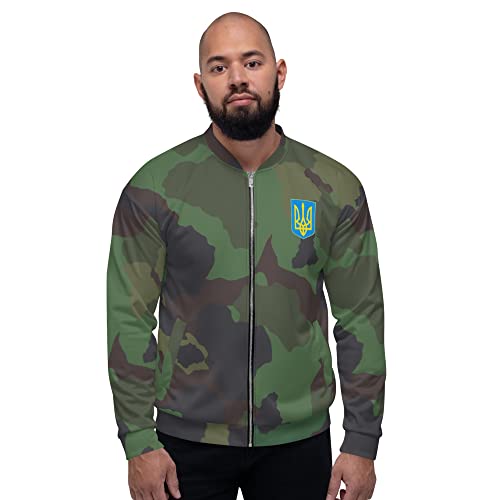 Chaqueta bomber unisex blanca Ucrania talla XXXL para ropa casual