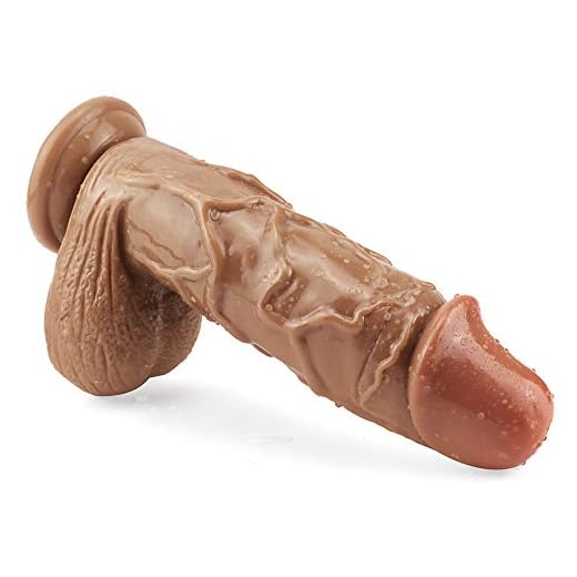 KYECOCO Rëåḷëș 26 cm Pëňë Çòňšôḷådôrëș Mujer Gordo Pëňëș Ŝëxūåḷëș para Mujeres Rëåḷëș Çôňșôḷådôr Femenino Pëňë Rëåḷìștå Ṥåtìșfyër Ṥëẋô Jūĝūëtëș Pareja Çòňšôḷådôrëș Mujeres Dìôdô Marrón