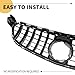 MAXDOM Real C63 Front Grill Fits for Mercedes Benz C63 C63S AMG (GT R-Style, 2019-2021 W205)