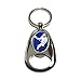 GRAPHICS & MORE Lacrosse - Sport - Chrome Plated Metal Spinning Oval Design Bottle Opener Keychain Key Ring