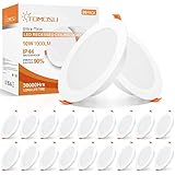 【Badezimmer-Downlight】 - Das wasserdichte IP44-Downlight verhindert das Eindringen von Wasser, Wasserdampf und Staub in das Innere des Lampenkörpers und kann in Badezimmern, Balkonen, Decken unter Traufen oder anderen Nassbereichen verwendet werden, jedoch nicht bei Regen oder Wasser.