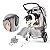 Hauck TOGfit Pet Roadster - Luxury Pet Stroller for Puppy, Senior Dog or Cat | Easy Foldable Three Wheels Travel Pet Jogger max. Loading 70 lb, Mattress Included - Gray