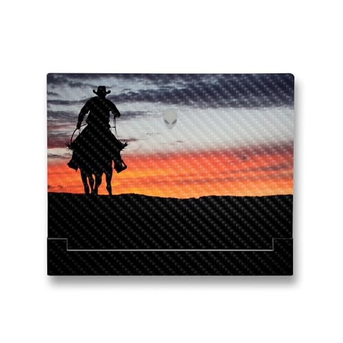 Image of MightySkins Carbon Fiber Skin Compatible with Alienware X14 R2 (2023) Full Wrap Kit - Lone Rider | Protective, Durable Textured Carbon Fiber Finish | Easy to Apply & Change Styles | Made in The USA