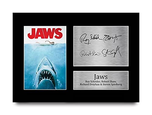 HWC Trading A4 Jaws Cadeaux Imprimé Signé Autographe Photo pour les fans de cinéma - A4