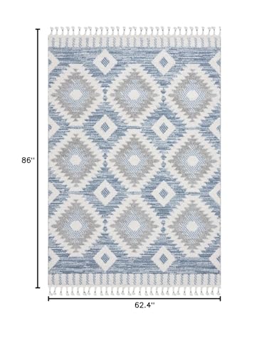 Tapete decorativo rectangular LUXE WEAVERS 5x7 azul miniatura 2