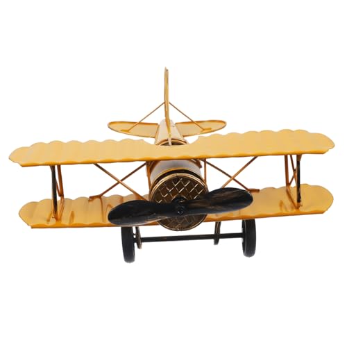 Cabilock Aereo Metallo Retrò Per Decorazione Domestica Vintage Di Aeroplano Ferro Soprammobile Stabile Per Ufficio e Casa Design Chic Per Ambienti Come Soggiorno Camera Da Letto e Bar Per