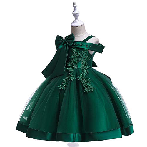 Kissourbaby Girls Dresses 7-16 Party Dress Toddler Girl Party Dress Girl Flower Dress Prom Dresses For Girls Size 5 6T Easter Pageant Party Dress Sundress For Girls Holiday Summer Dressy (Green,120) #TOP1