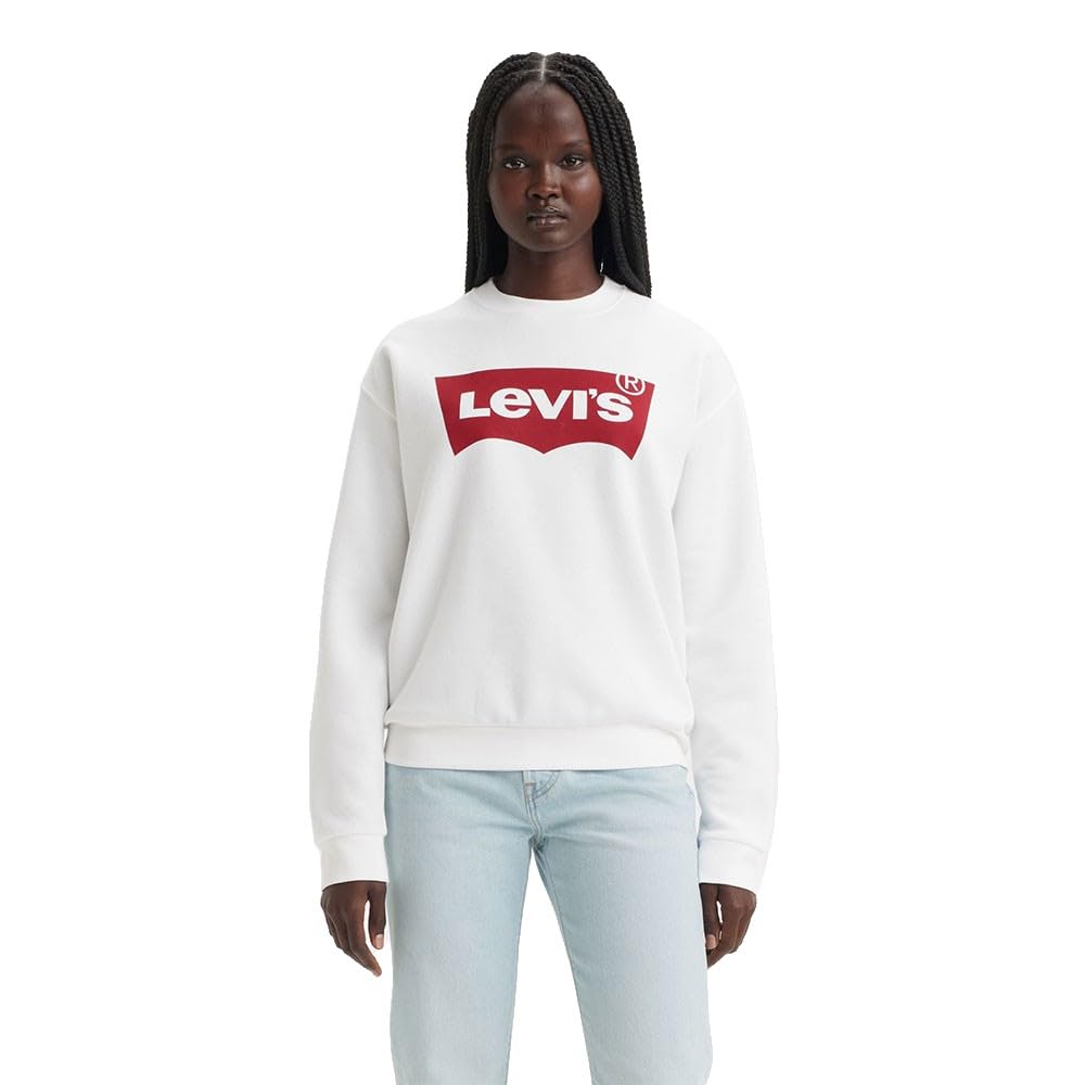 Levi's Women's Batwing White Everyday Crew Sweatshirt, S