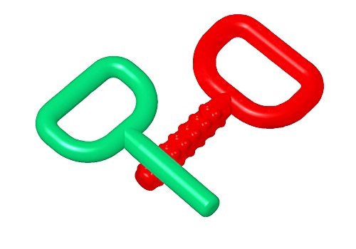 Chewy Tubes Super Chew Knobby, - Green/Red by Chewy Tubes