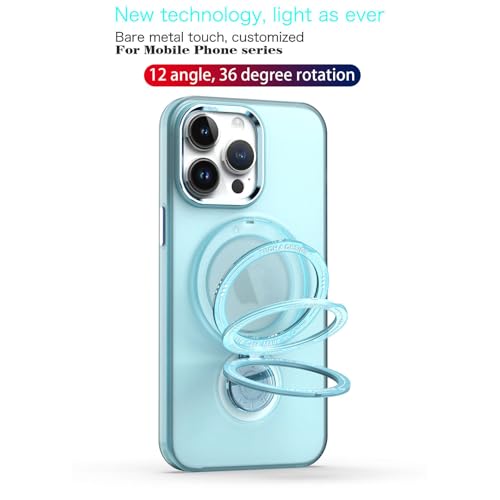 Coque iPhone 17 Pro bleu silicone rigide et support magnétique - 5