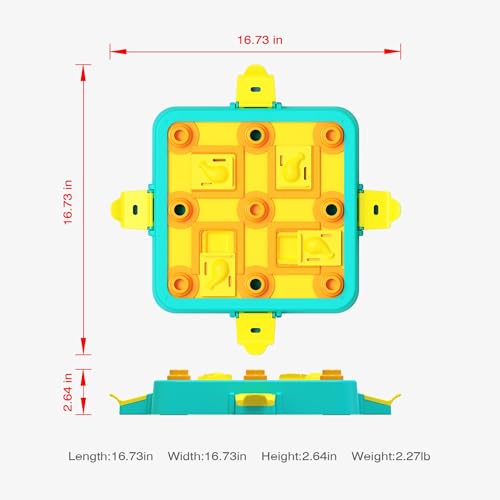 Dog Puzzle Toy Mental Stimulation - Level 3 in 1 Dogs Food Feeder Puzzle, Dog Treat Puzzle Feeder (Advanced-Blue Board)