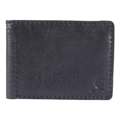 Carhartt Herren Bifold und Passcase, langlebige Billfold Wallets, erhältlich in Leder und Canvas Styles, Schwarz, Einheitsgröße… – Ansicht 1