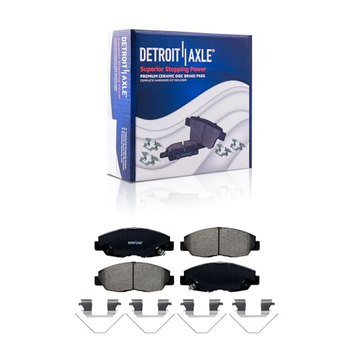 Image of Detroit Axle - Front Brake Pads for 2012-2015 Honda Civic, 2013 2014 Brake Pads with Hardware Replacement