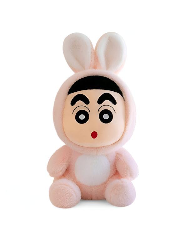 Image of Bunny Shinchan Soft Toy Teddy Bear for Baby Girl Kids Huggable Plush Stuffed Rabbit Ear Animal Plushie Birthday Gifts for Girls Friend Valentine Gift 35 cm