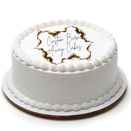 Edible Personalized, Custom, Pre-Printed, Edible Burnaway Paper Kit - Cake Decorating Kit for Any Message Reveals, Already Printed for Your Party, You Customize It