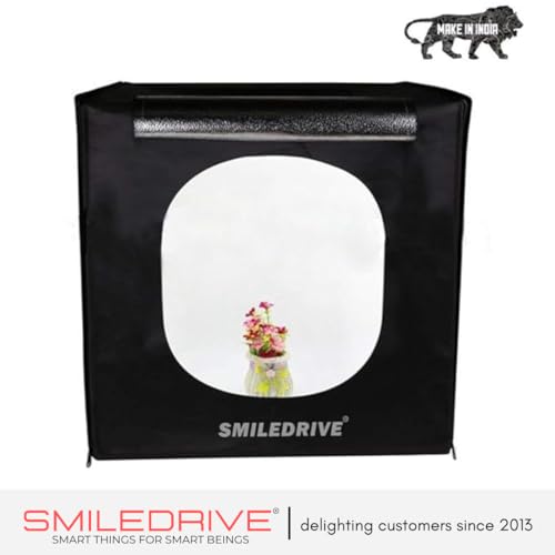 SMILEDRIVE® Portable Professional Photo Lighting Booth Box Studio with 2 Led Lights
