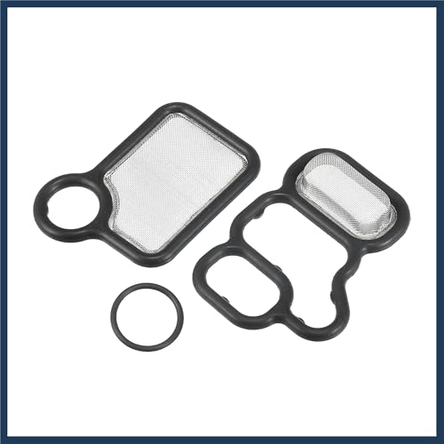Image of VTEC Solenoid Gasket Spool Valve Filter Screen Fit for Honda CRV with O-Ring - Pack of 3 Black Stylish Design