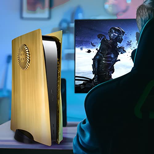 SIKEMAY PS5 Cover Plates Electroplated, PS5 Accessories Faceplates with Vented Design for Disc Editi