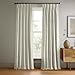 VPCH-110602-108-FP Signature Pleated Blackout Velvet Curtain, 25 x 108", Off White