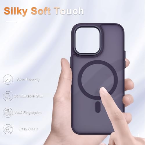Image of YENAPOON for iPhone 13 Pro Max Case, Matte Magnetic Phone Case, Purple