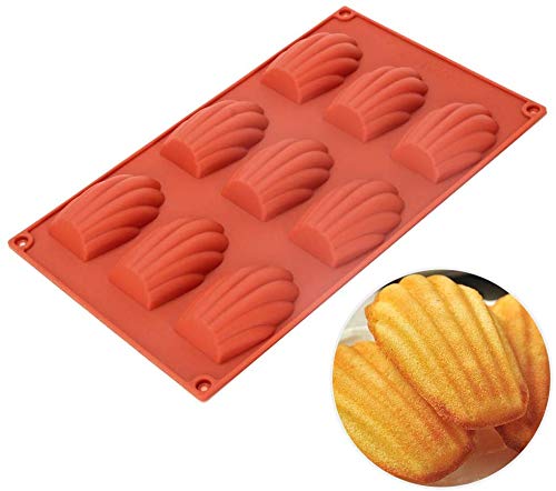 Moule à Madeleines En Silicone - Lot De 2 Moules Antiadhésifs 9 Cavités Pour Gâteaux, Chocolat, Muffins